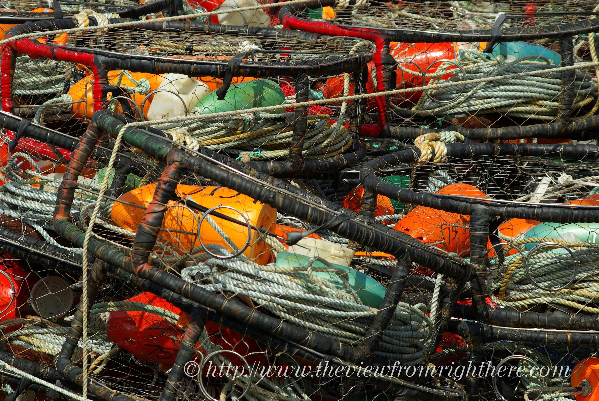 Colorful Dungeness Crab Pots