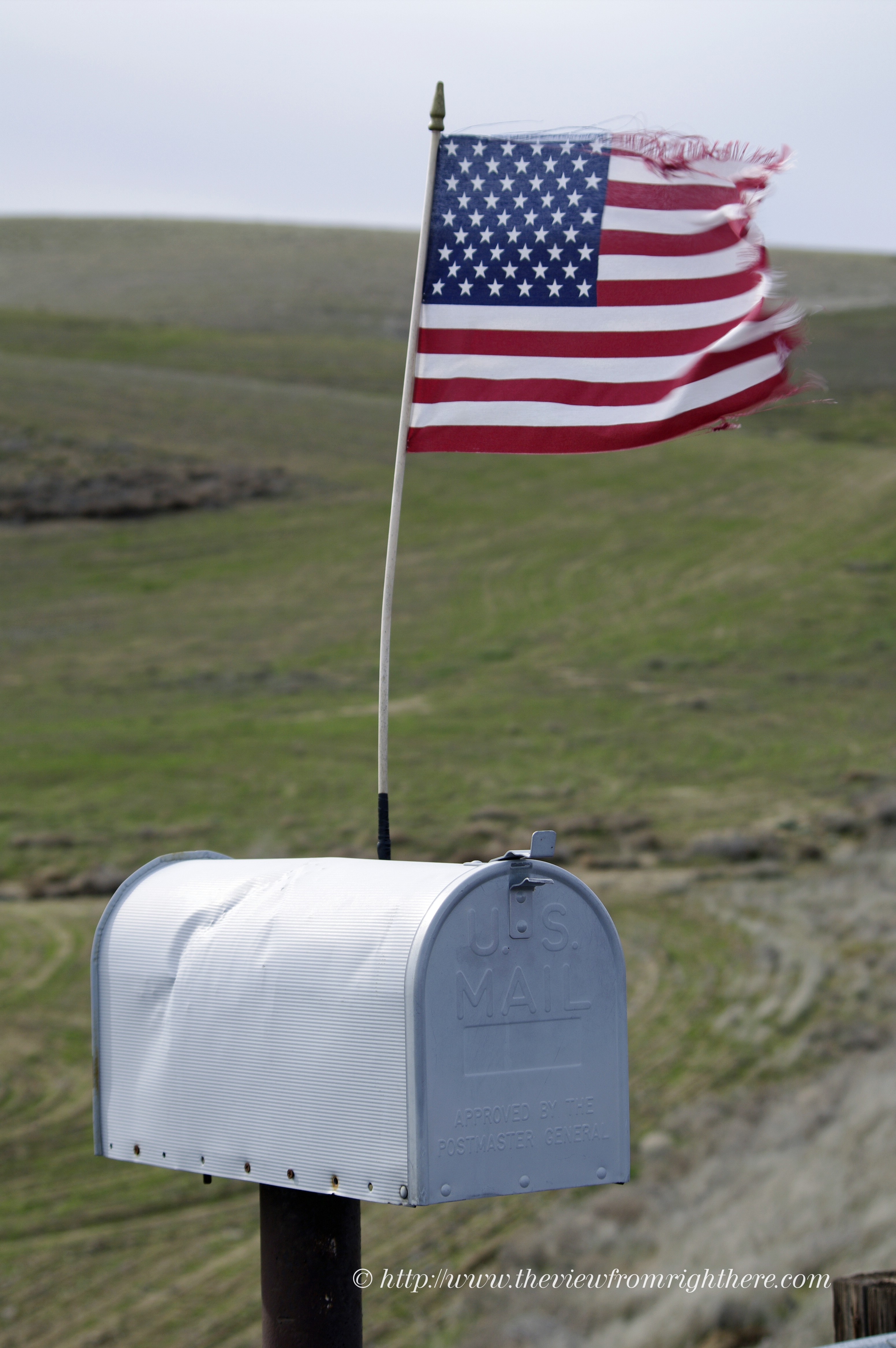 Patriotic Mail Box near Dusty, WA