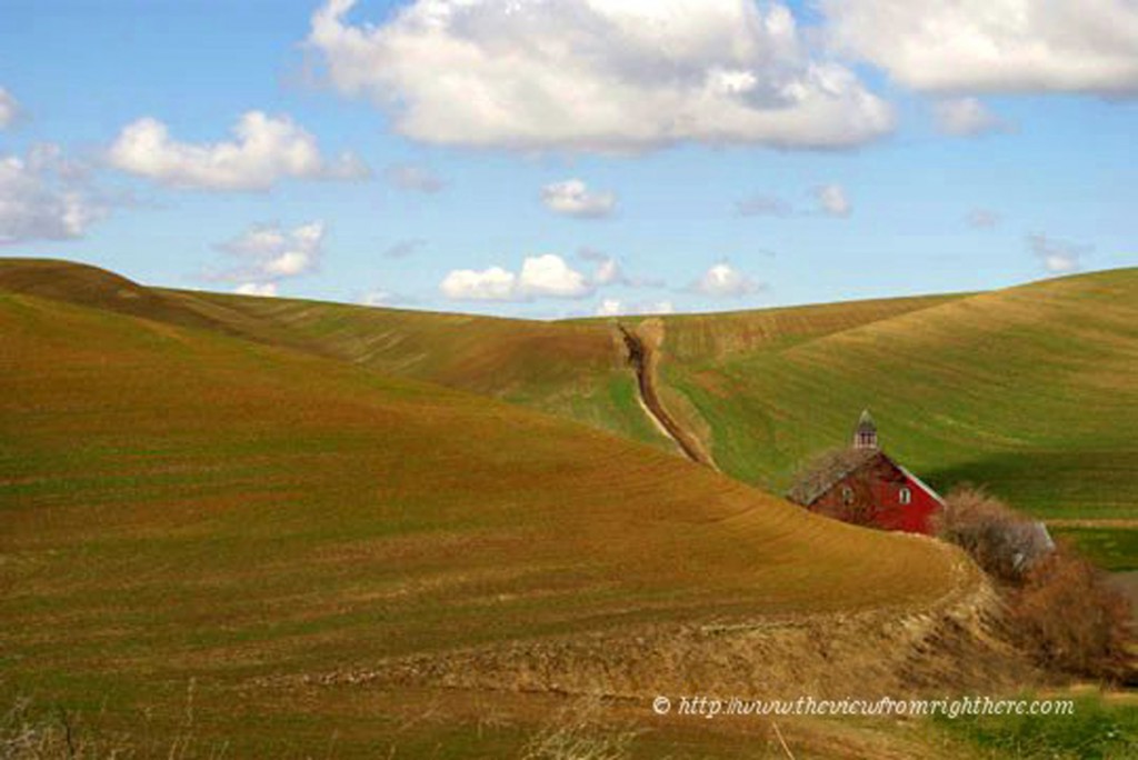 Red Barn in the Palouse – South of Colfax, WA – Along Highway 195