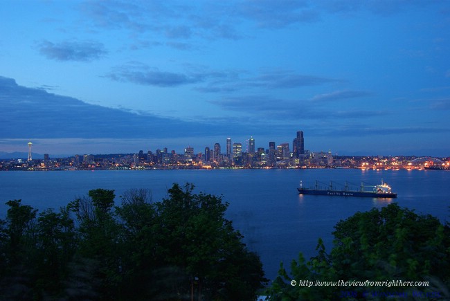 Seattle Skyline at Dusk – Hamilton Park Lookout , West Seattle, WA