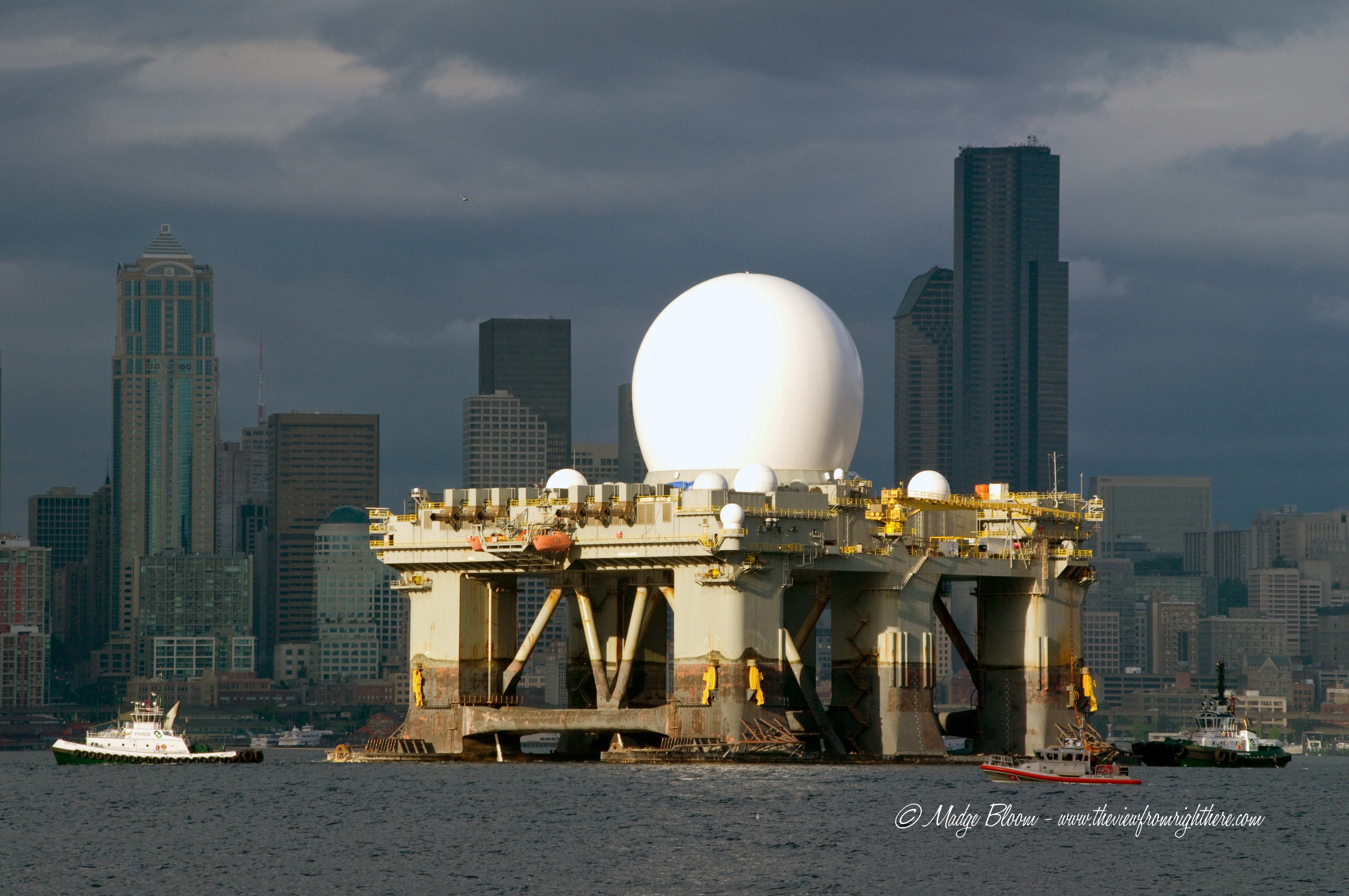 Sea Based X-Band Radar (SBX) Viewed From Alki Beach