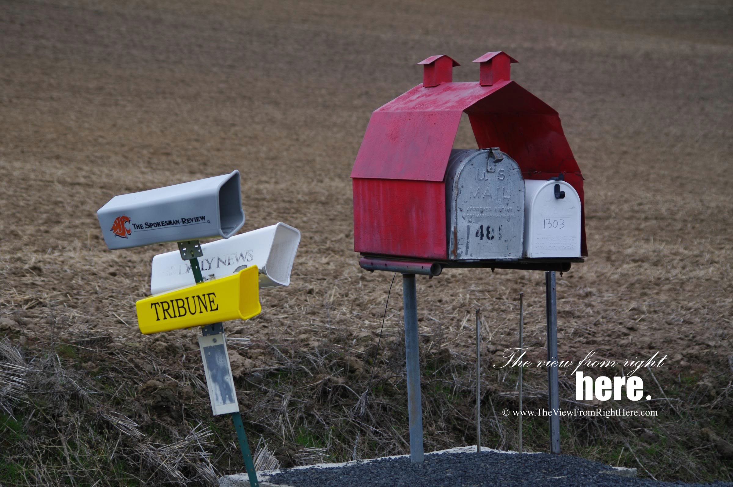 Red Barn Keeps the Mail Sheltered