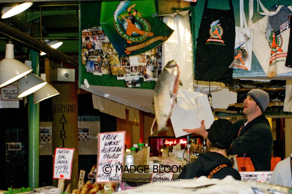 Flying Salmon - Pike Place Fish Market - Seattle WA