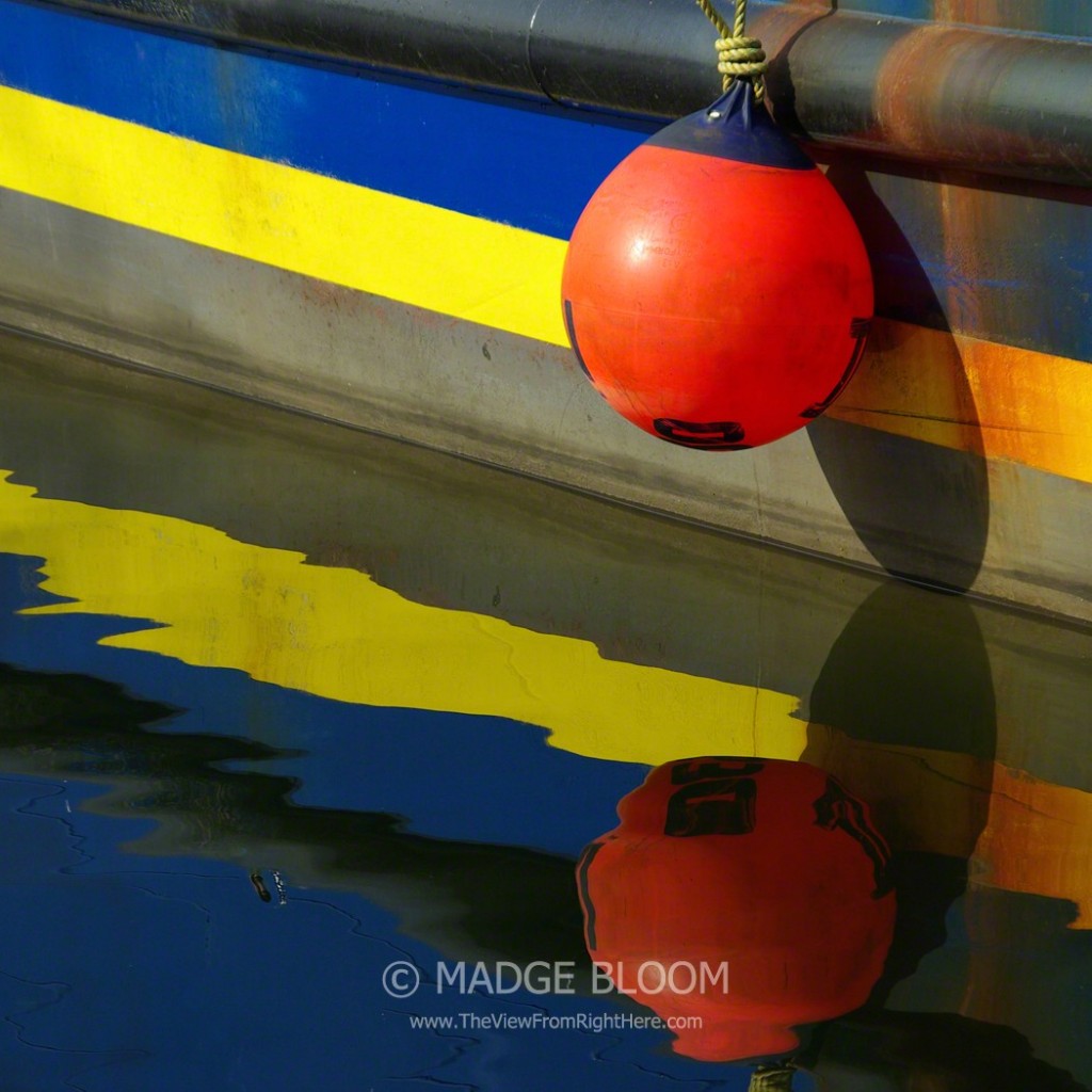Buoy and Reflection - Fishermens Terminal - Seattle WA